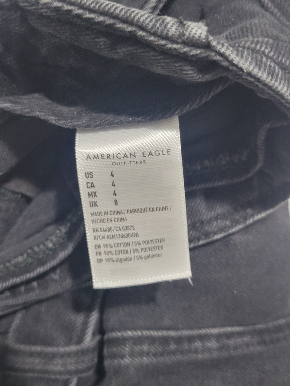 American Eagle Outfitters Black Denim Shorts with Belt Sz 4 - Picture 9 of 13